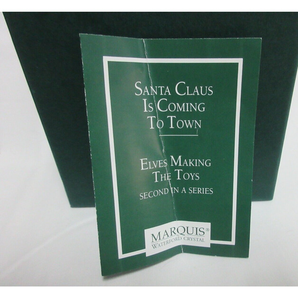 MARQUIS WATERFORD CRYSTAL ELVES MAKING THE TOYS SANTA CLAUS IS COMING TO TOWN - Picture 8 of 8